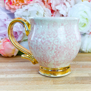 Antique Pink Lace Mug