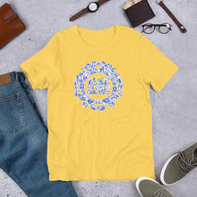Load image into Gallery viewer, Blue Floral Logo T-Shirt
