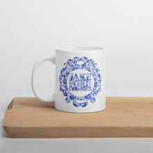 Load image into Gallery viewer, Blue Floral Logo Mug