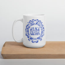 Load image into Gallery viewer, Blue Floral Logo Mug